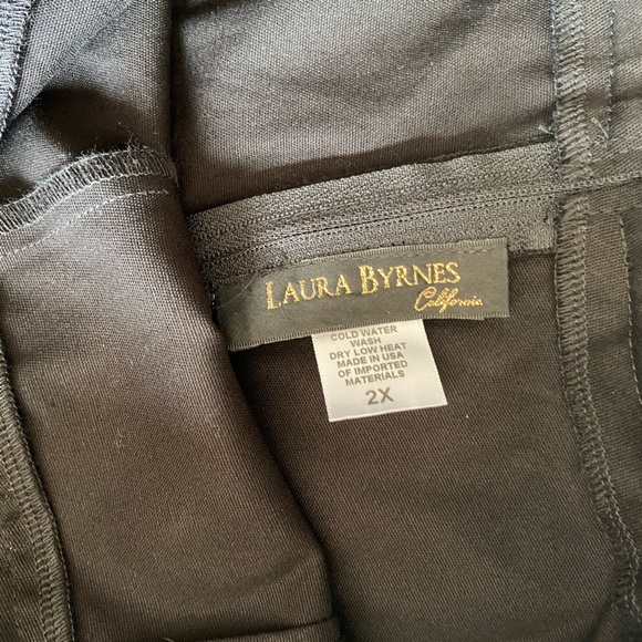 Vintage High Waisted Trousers in Black Stretch Twill - PinUp Girl - Picture 7 of 7